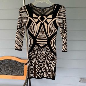 Fitted black & Cream Dress